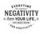 Everytime you subtract negativity from your life, you make room for positivity