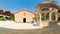 Evia, Greece 25 July 2016. Panoramic view of the famous monastery of Saint David at Evia.