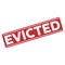 Evicted stamp grunge icon, concept design. Icon for bankruptcy concept design. Evicted sign. Isolated vector