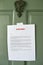 Eviction Notice Posted on a House Door - Late Rent - Pandemic - Covid 19 - Unemployment - Letter