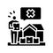 eviction property estate home glyph icon vector illustration
