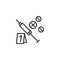 Evidence drugs line icon