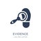 Evidence icon. Trendy flat vector Evidence icon on white background from law and justice collection