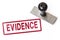 Evidence text sign label stamp