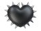 Evil black heart covered metallick thorns.