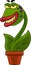 Evil Carnivorous Plant Cartoon Character