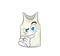 Evil cartoon illustration of grey tank top  blank t shirt