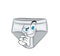 Evil cartoon illustration of men underwear boxers