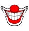 Evil clown / Creepy clown or horror clown, clown horror smiley face. Clown mouth, Joker Smile for hallowen. illustration