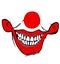 Evil clown / Creepy clown or horror clown, clown horror smiley face. Clown mouth, Joker Smile for hallowen. illustration