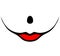 Evil clown Girl woman Clown Face Smile female smiling / Girl Creepy clown or horror woman clown, clown horror smiley face. Clown