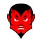 Evil Devil. Angered by Satan. Red Demon furious. Angry Lucifer.