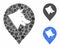 Evil dog marker Composition Icon of Round Dots