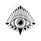 Evil eye. Eye of Providence. Magic witchcraft symbol.