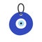 Evil eye. Turkish amulet. Fatima eye. Flat vector illustration.