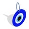 Evil eye, Turkish amulet icon, isometric 3d style