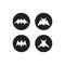 Evil flying bat simple illustrations logo concept