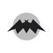 Evil flying bat simple illustrations logo concept