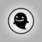 evil gost and spirit vector icon logo for Halloween.