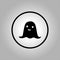 evil gost and spirit vector icon logo for Halloween.