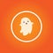 evil gost and spirit vector icon logo for Halloween.