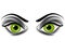 Evil Green Devil Demonic Eyes