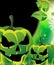 Evil green Jack O Lanterns