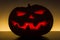Evil Halloween Pumpkin with light inside