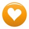 Evil heart icon vector orange
