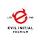 Evil hell logo icon design illustration