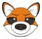 Evil muzzle of fox