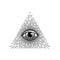 Evil protection magic eye mason pyramid triangle