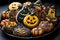 Evil Pumpkin Cookies Halloween Theme