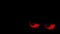 Evil Red Blinking Eyes on Black Background 4K Loop