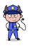 Evil - Retro Cop Policeman Vector Illustration