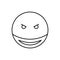 Evil Smile, emotions icon. Simple line, outline  expression of mood icons for ui and ux, website or mobile application