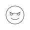 Evil Smile, emotions icon. Simple line, outline  expression of mood icons for ui and ux, website or mobile application