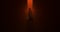 Evil Spirit of a Child floating in a fiery inferno