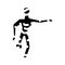 evil zombie glyph icon vector illustration