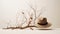 Evocative Environmental Portraits: A Photoshoot Of A Hat With Dry Branches