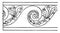 Evolute Spiral Border is a wavelike pattern, vintage engraving