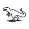 Evolution animal line icon, concept sign, outline vector illustration, linear symbol.