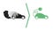 The evolution of the car. Car icon with exhaust gases in the form of a cloud of smoke. Electric car icon. The concept of