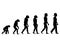 Evolution rapper silhouette on white background