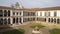 Evora University historic building with students in Alentejo, Portugal