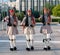 Evzones military soldiers marching Athens, Greece