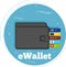 EWallet concept in line art style