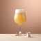 Exacting Precision: Orange Beer Glass With Light Gray Rim