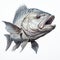 Exacting Precision: A Stunning Bronze Fish Illustration By James Bullough