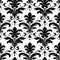 Exaggerated Nobility Bold Black And White Damask Background